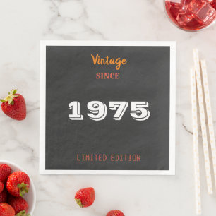 Serviette En Papier Vintage 1975 édition limitée 50e anniversaire