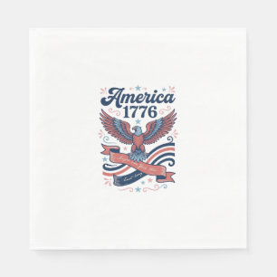 Serviette En Papier Vintage Amérique 1776 Aigle Conception de T-shirt