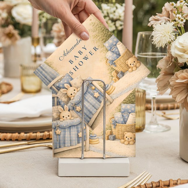 Serviette En Papier Vintage Blue Jeans Nursery Baby Shower (Créateur téléchargé)