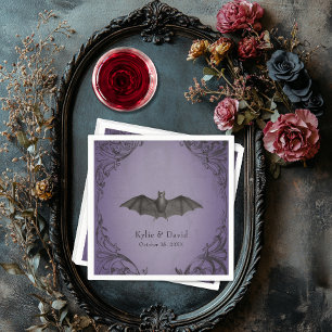 Serviette En Papier Vintage chauve-souris jusqu'à la mort violet Maria