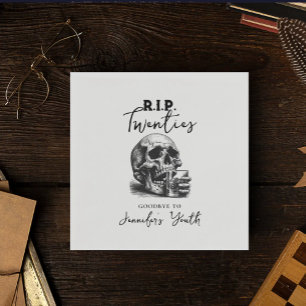 Serviette En Papier Vintage crâne RIP Années Whiskey Anniversaire