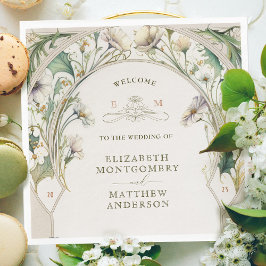 Serviette En Papier Vintage Daisy Art Nouveau par Alphonse Mucha