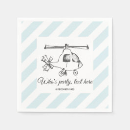 Serviette En Papier vintage, Hélicoptère, avion Cocktail Papier à cock