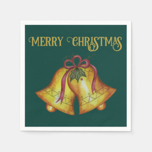 Serviette En Papier Vintage Noël cloches Papier serviettes