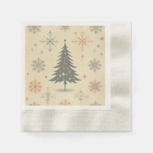 Serviette En Papier Vintage/rétro moderne Noël/hiver