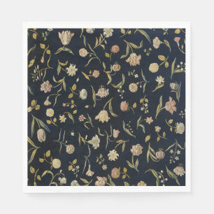 Serviette En Papier Vintage Rustique Botanique Floral Motif