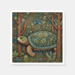 Serviette En Papier Vintage tortue rétro bohème bohème bohème