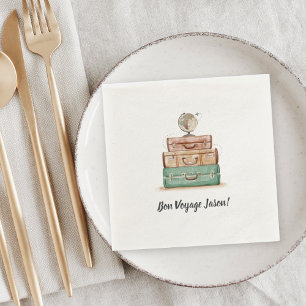 Serviette En Papier Vintage Valise Gogo away Party