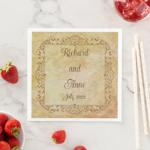 Serviette En Papier Vintage victorien romantique Fairytale Mariage