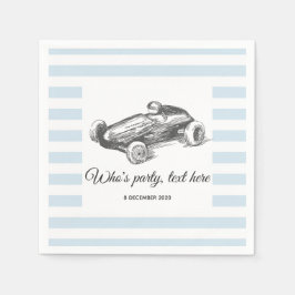 Serviette En Papier vintage, voiture de course, racer, Serviettes en p