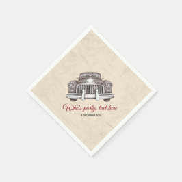 Serviette En Papier vintage, voiture, voitures anciennes, Serviettes e