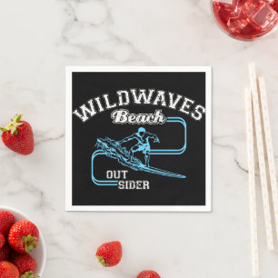 Serviette En Papier Vintage Wild Waves Beach Surf extérieur