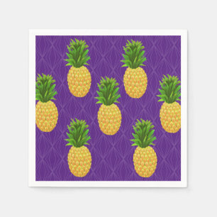 Serviette En Papier Violet ananas