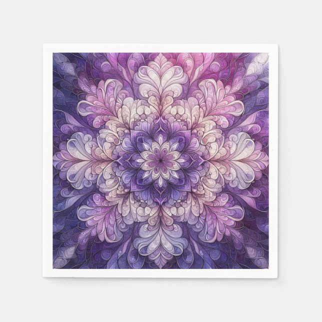 Serviette En Papier Violet décoratif (Devant)