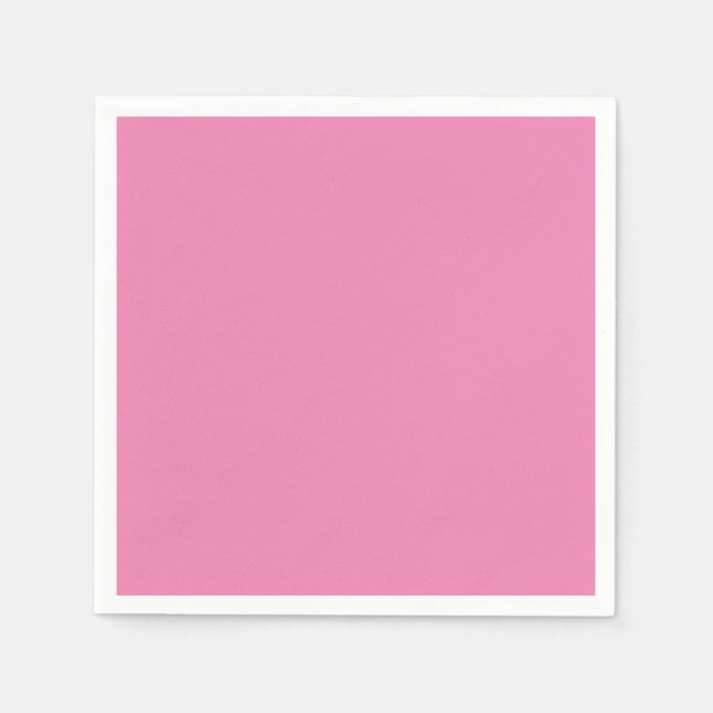 Serviette En Papier Violet Pastel, Marguerite Rose, Rose Rose, (Devant)
