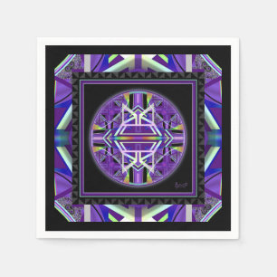 Serviette En Papier Violet W3