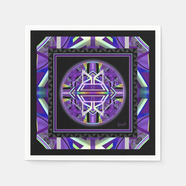 Serviette En Papier Violet W3 (Devant)