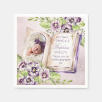 Violets Violets Violets Archés Photo Baptême uniqu