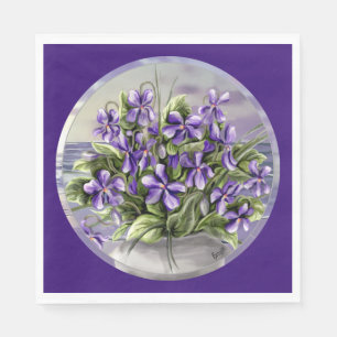 Serviette En Papier violettes dans un bocal de lune