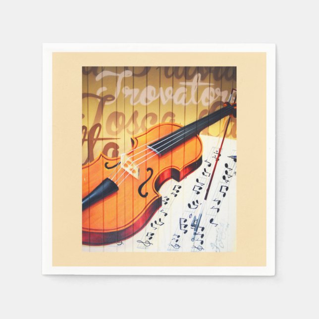 Serviette En Papier Violon (Devant)