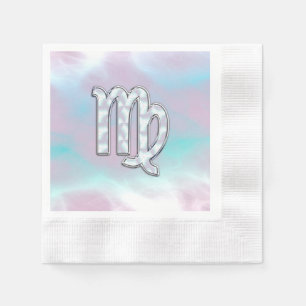 Serviette En Papier Virgo Zodiac Connexion Pastels Style Nacre Imprime