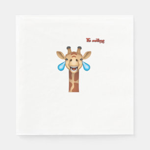 Serviette En Papier visage de girafe en pleurs émotionnels