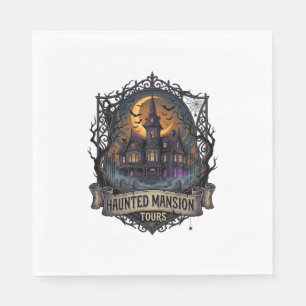 Serviette En Papier Visites de manoir hanté Halloween Maison gothique
