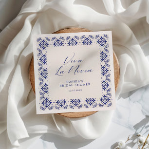 Serviette En Papier Viva La Novia Blue Talavera Enterrement de Vie de 