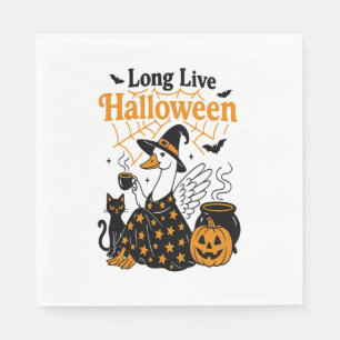 Serviette En Papier Vive Halloween Goose Witch
