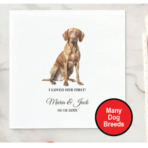Serviette En Papier Vizsla Full Color Pet Mariage