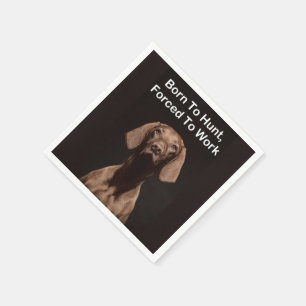 Serviette En Papier Vizsla Né Pour Travailler