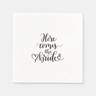 SERVIETTE EN PAPIER VOICI LA BRIDE NAPKIN