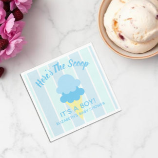 Serviette En Papier Voici la Glace à la Crème Fête Prénatale d'Été Béb