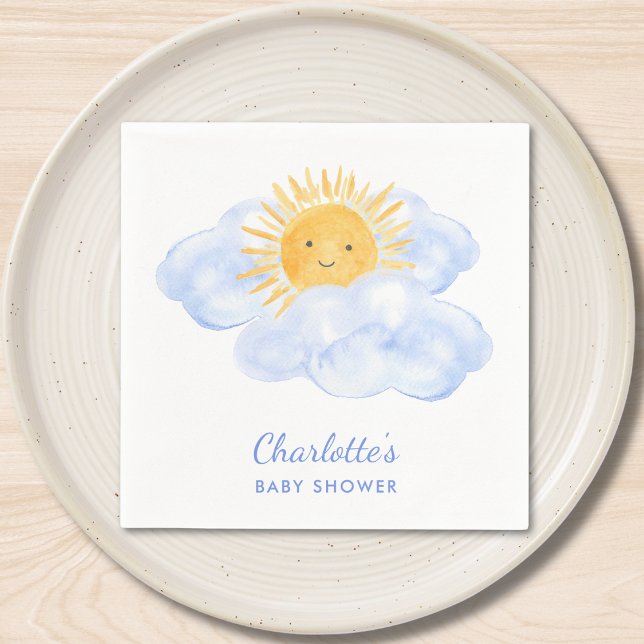 Serviette En Papier Voici le Baby shower du fils (Créateur téléchargé)
