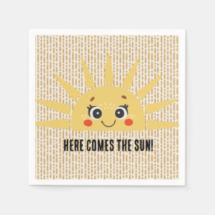Serviette En Papier Voici le Baby shower solaire
