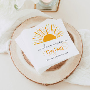 Serviette En Papier Voici le baby shower solaire