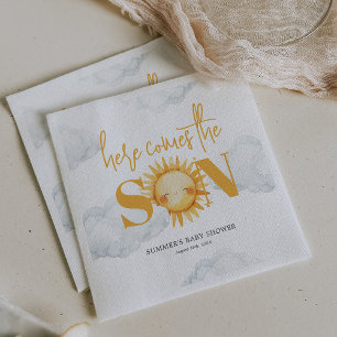 Serviette En Papier Voici Le Baby shower Son Sunshine