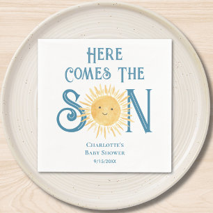 Serviette En Papier Voici Le Baby shower Son Sunshine