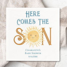 Serviette En Papier Voici Le Baby shower Son Sunshine
