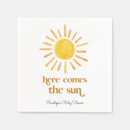 Serviette En Papier Voici le Baby shower Sun Boy