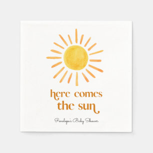 Serviette En Papier Voici le Baby shower Sun Boy