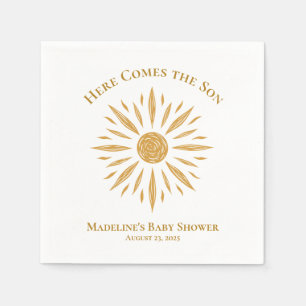 Serviette En Papier Voici Le Fils Personnalisé Baby shower Napkin