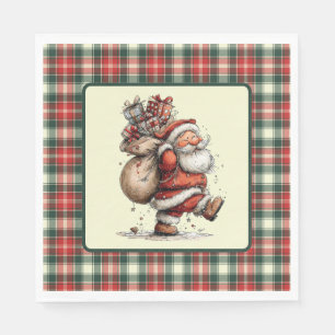 Serviette En Papier Voici le Père Noël
