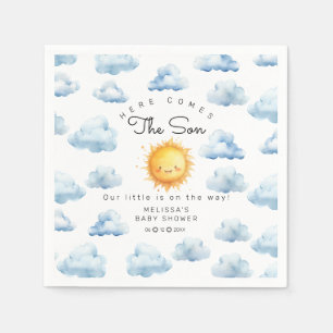 Serviette En Papier Voici venir le Fils Baby Boy Shower