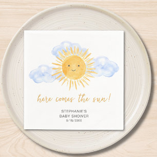 Serviette En Papier Voici venir le soleil Baby Shower Bohème 