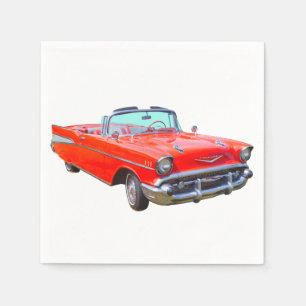 Serviette En Papier Voiture ancienne 1957 de convertible de Bel Air de