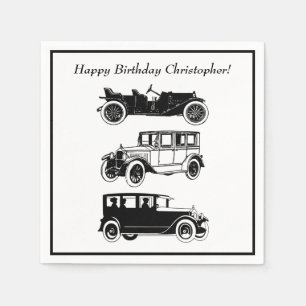Serviette En Papier Voiture classique Automobiles Vintage fête d'anniv