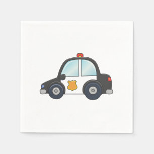 Serviette En Papier Voiture de police personnalisable