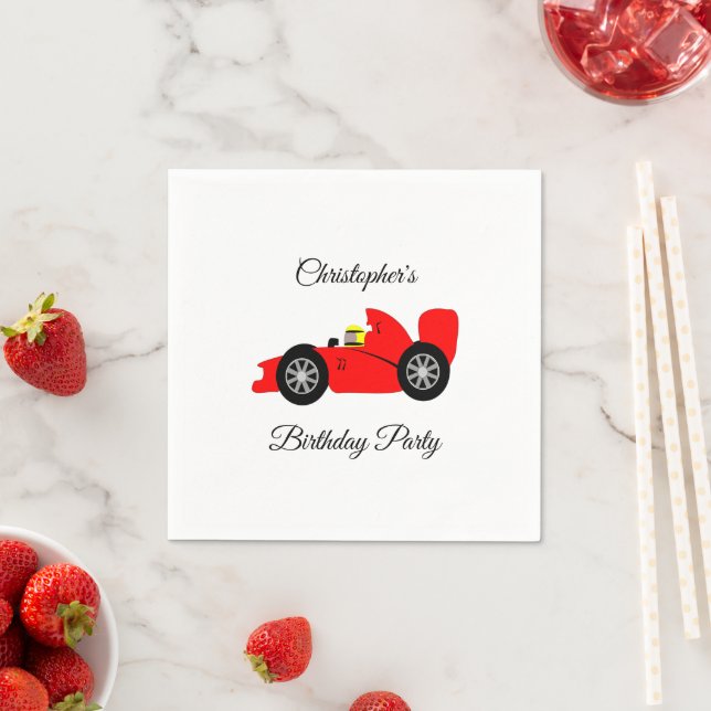 Serviette En Papier Voiture Red Racing (En situation)