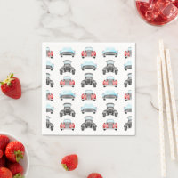 Voitures rétro classique Motif Vintage aquarelle